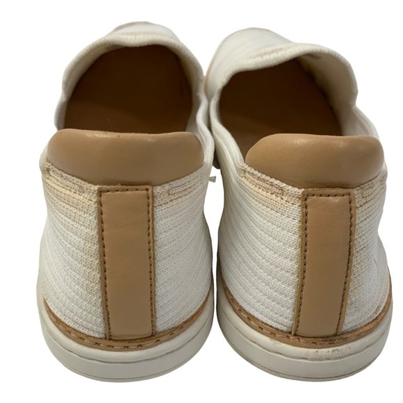 Ugg womens Sz 8 sneaker Slip on Sammy Alameda White Flats Shoes Stretch 6570 GUC - Picture 8 of 11